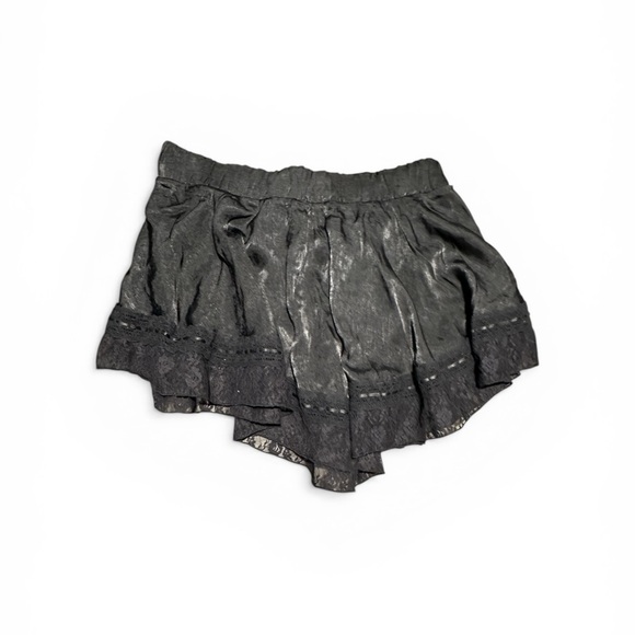 Free People Black Lace Ruffle Shorts - Picture 2 of 2